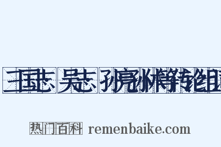 三国志·吴志·孙亮孙休等传论组词是什么意思的图片